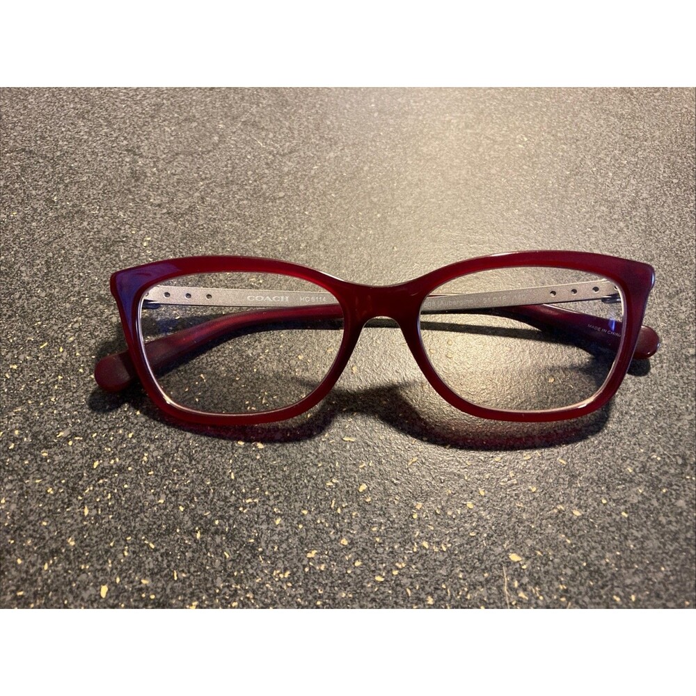 COACH WOMENS EYEGLASSES HC 6114 5503 (AUBERGINE) 51-16-140 BURGUNDY FRAMES ONLY!